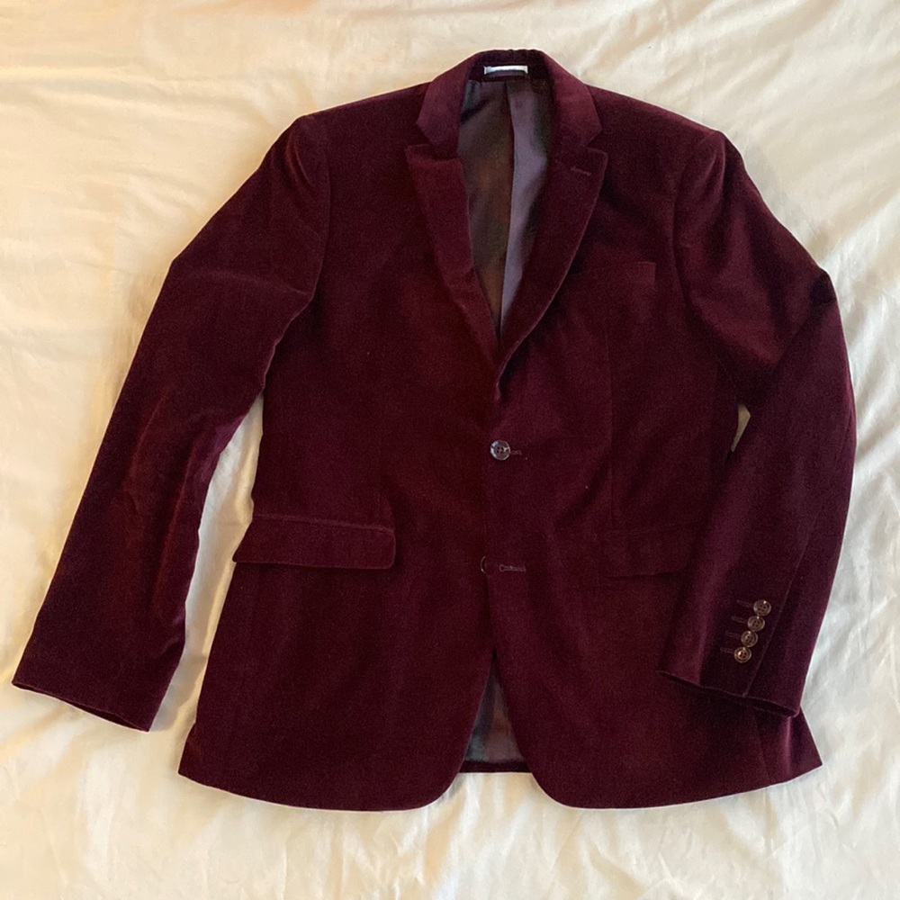 Velvet blazer Burgundy size 38R